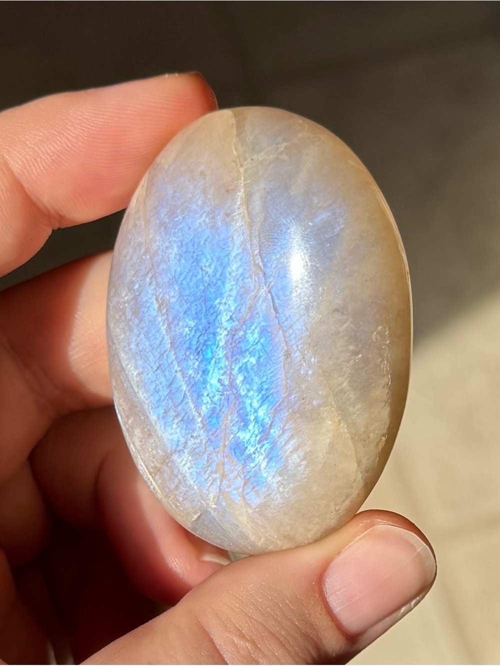 Moonstone Palm Stone Crystal